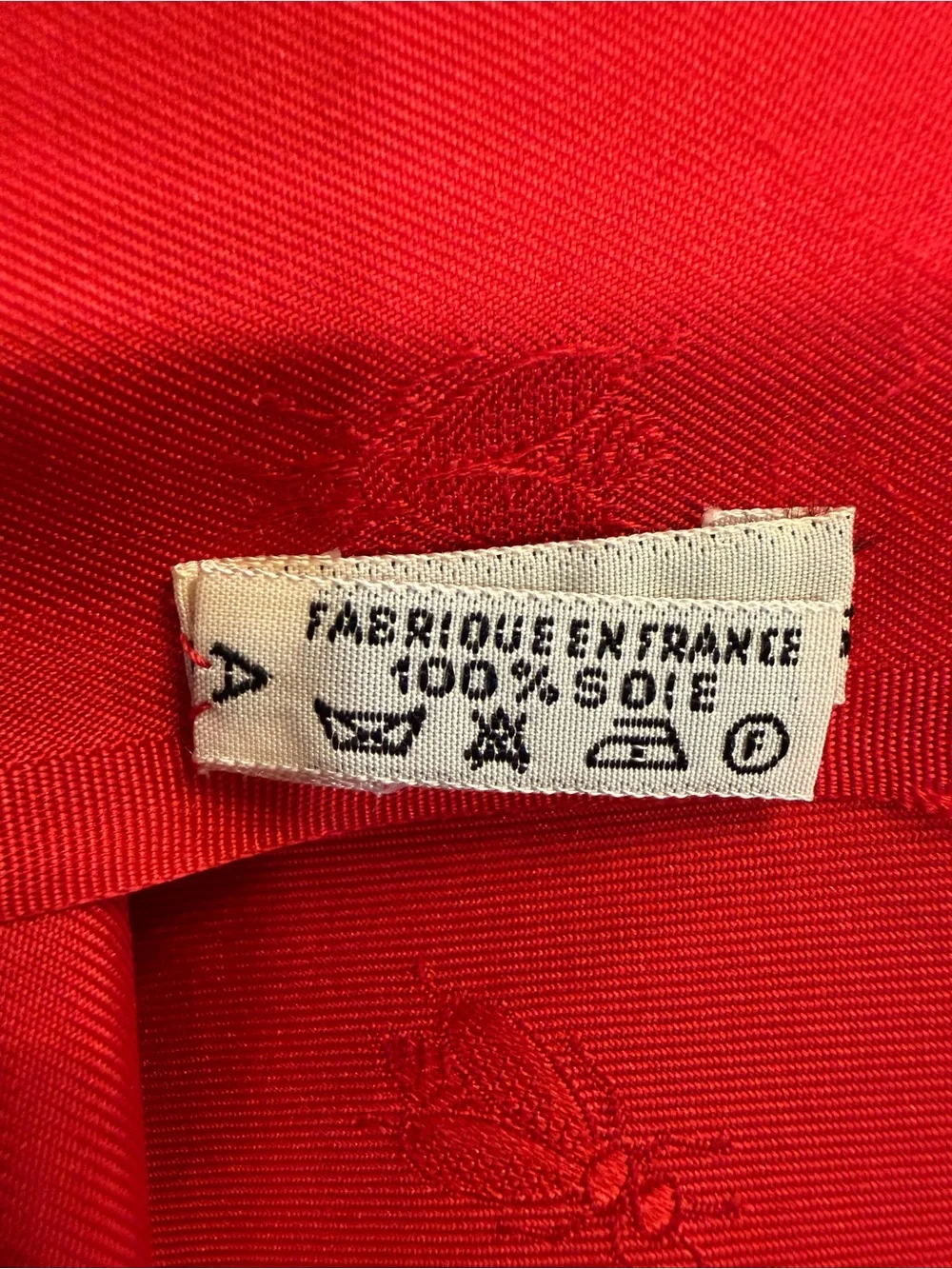 Hermes Bold Red Silk Scarf Wrap